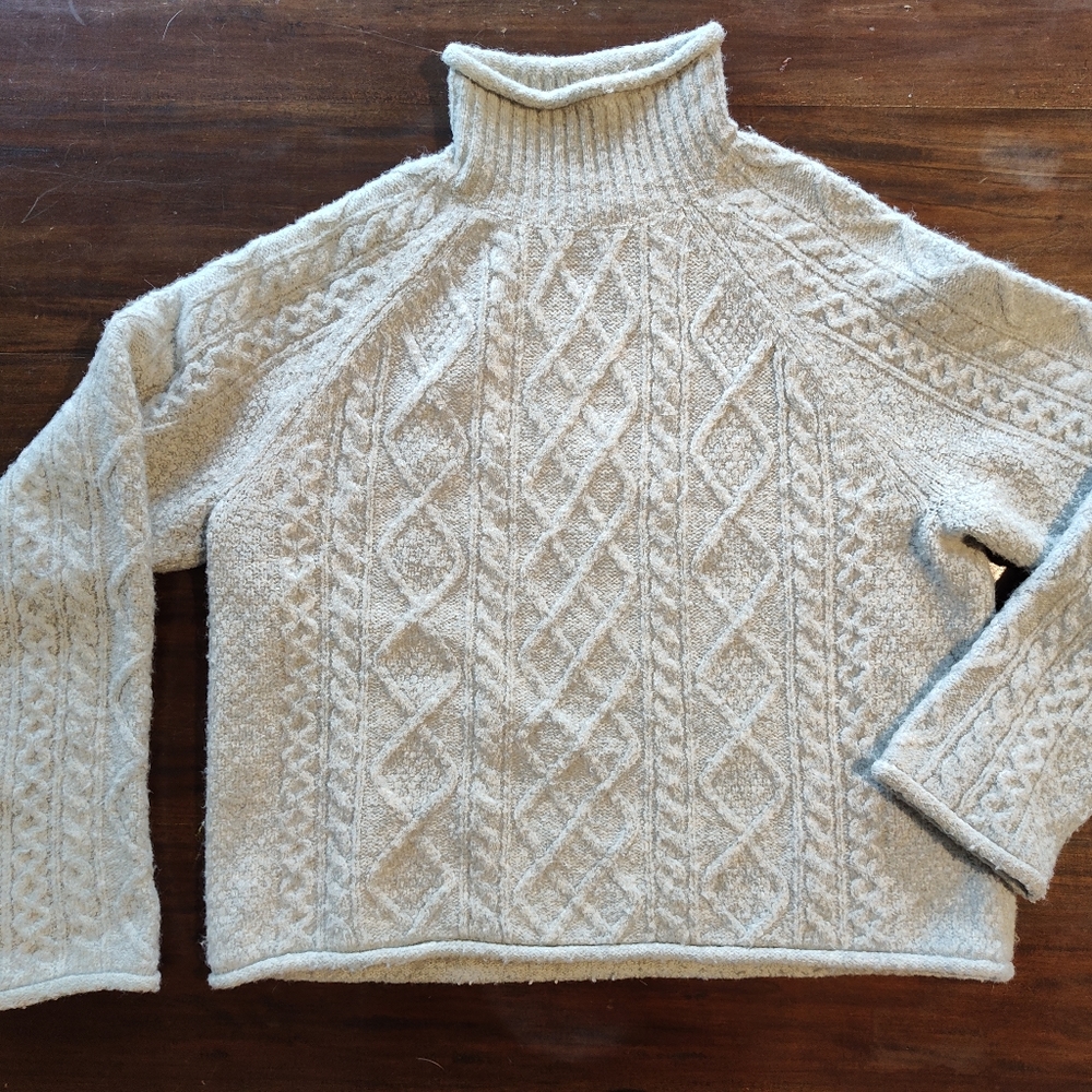 J Crew Women's Wool Knit Turtleneck Sweater